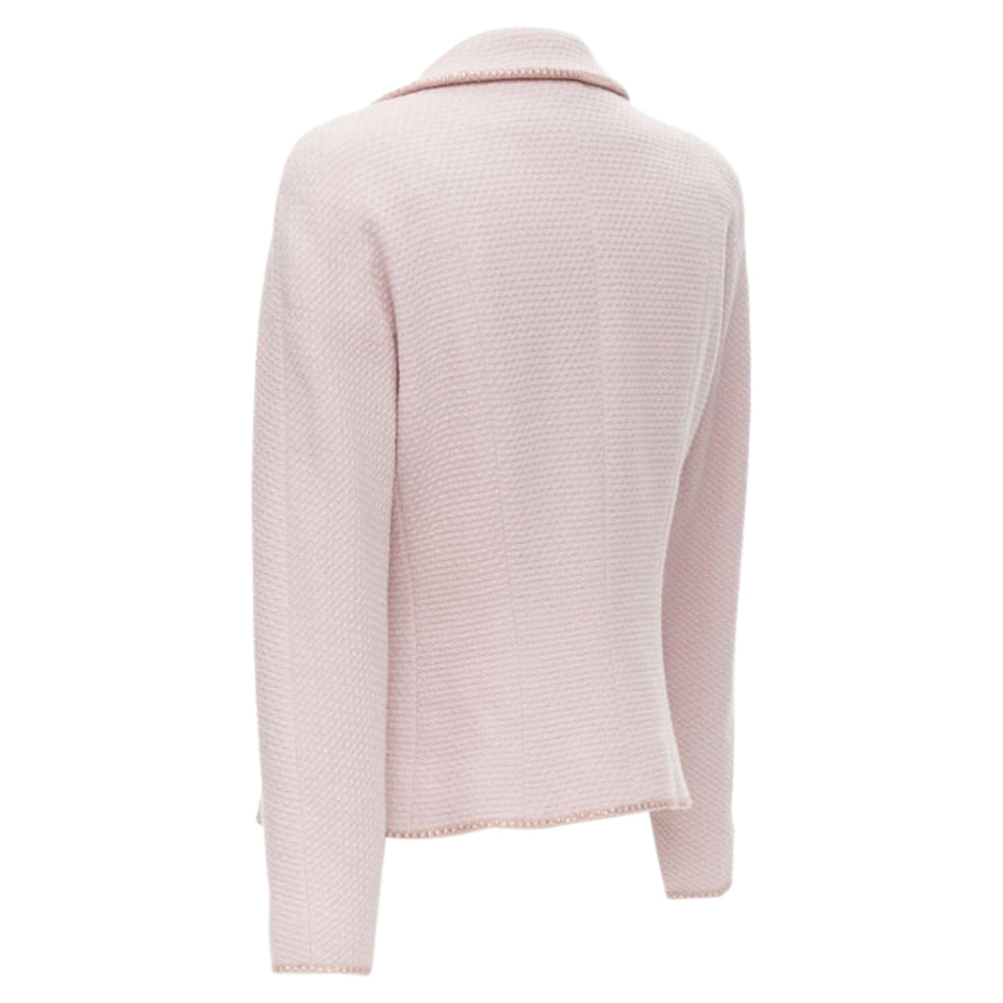 Christian Dior John Galliano Tweed Ribbon Trimmed Blazer