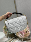 Dior MeDiorum Vibe Hobo Bag White Cannage, White Handbags, Crossbody Bags, 30cm CD M7201ONOA_M879