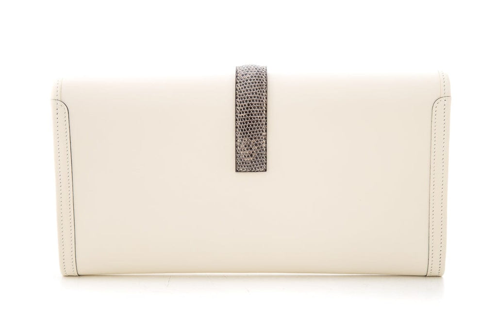HermÃƒÆ’Ã‚Â¨s Cream Jige Elan 29CM Lizard Ombre Clutch