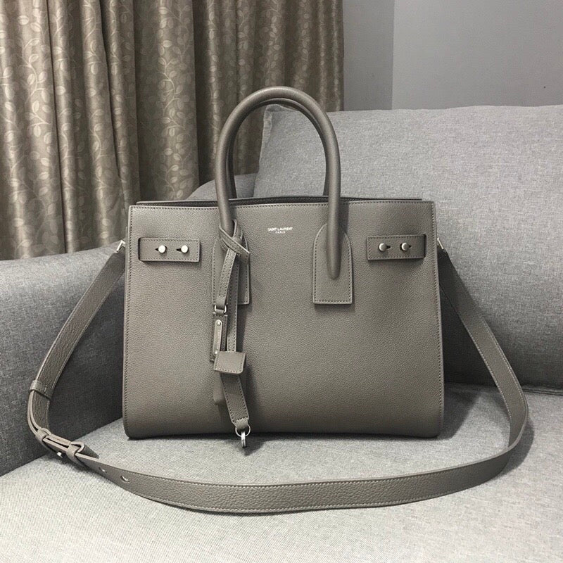 YSSL Sac De Jour Small Stone Grey For Women 12.5in/32cm YSLÂ 