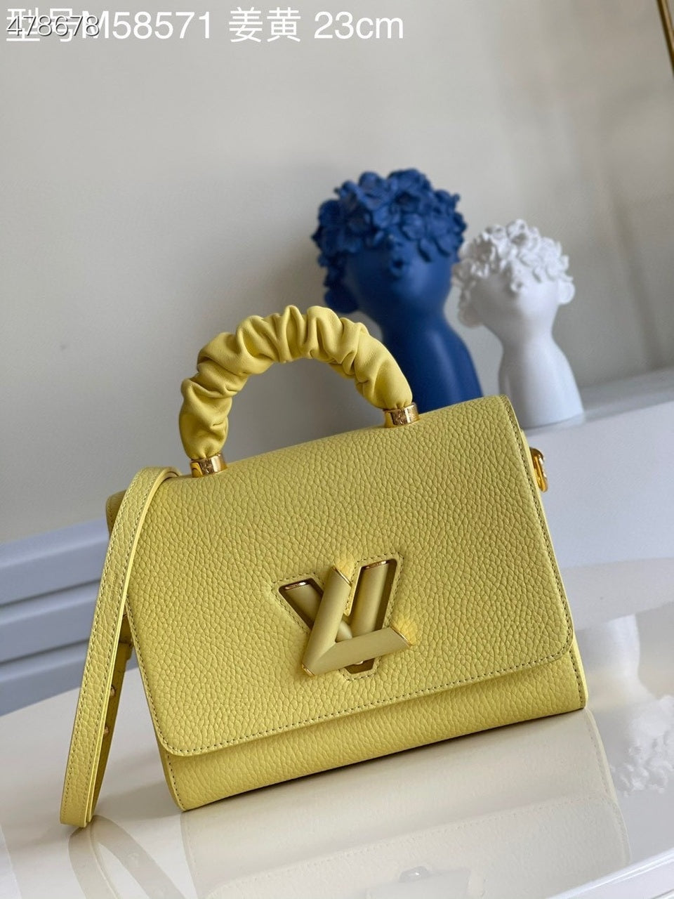 Louis Vuitton Twist MM Ginger Yellow For Women, WomenÃƒÂ¢Ã¢â€šÂ¬Ã¢â€žÂ¢s Handbags, Shoulder And Crossbody Bags 9.1in/23cm Louis Vuitton