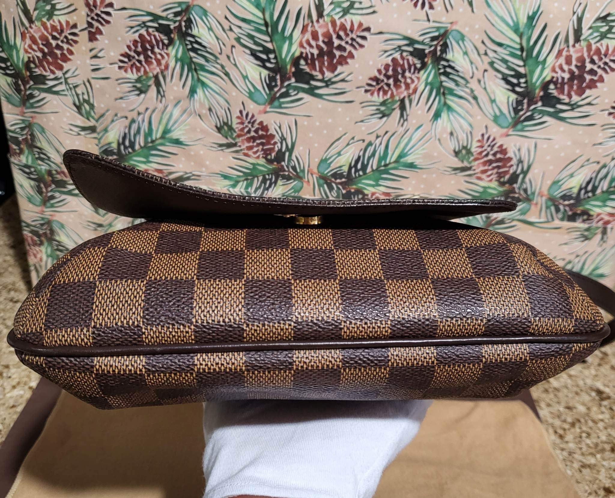 Musette Salsa PM Damier Ebene Shoulder Bag