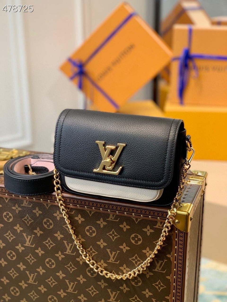 Louis Vuitton Lockme Tender Bag Black For Women, WomenÃƒÂ¢Ã¢â€šÂ¬Ã¢â€žÂ¢s Handbags, Shoulder And Crossbody Bags 7.5in/19cm Louis Vuitton M58557