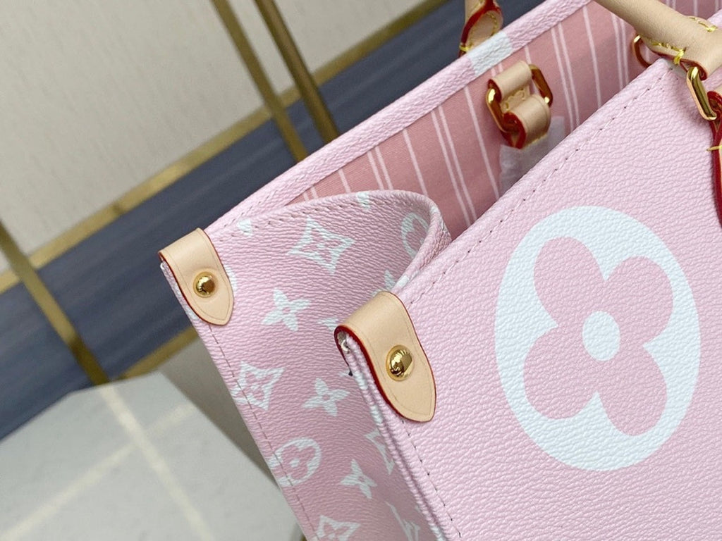 Louis Vuitton OnTheGo GM Monogram Giant Canvas Light Pink For Women,  Tote Bags 16.1in/41cm Louis Vuitton M57641