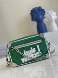 Louis Vuitton Mini Soft Trunk Vintage Monogram Canvas Green By Virgil Abloh For Fall-Winter, Handbags, Shoulder And Crossbody Bags 7.3in/18.5cm Louis Vuitton M80816