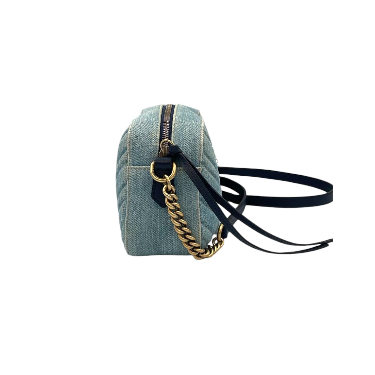 Gucci Gucci Marmont Crossbody Bag Blue Quilted VeLouis Vuittonet