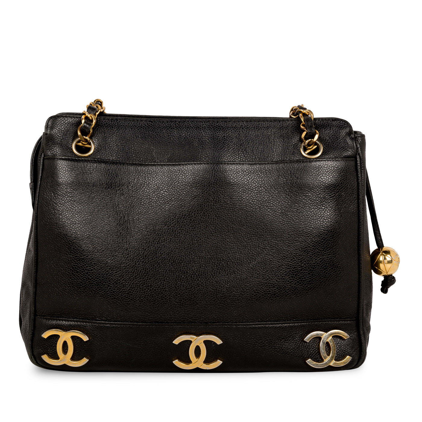 Triple Coco Caviar Shoulder Bag