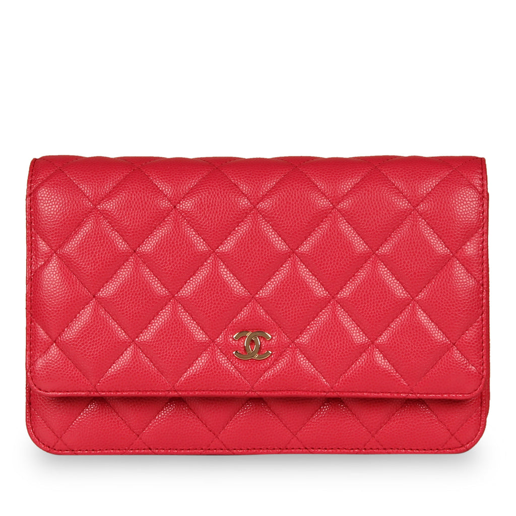 Classic Wallet on Chain - Pink Caviar