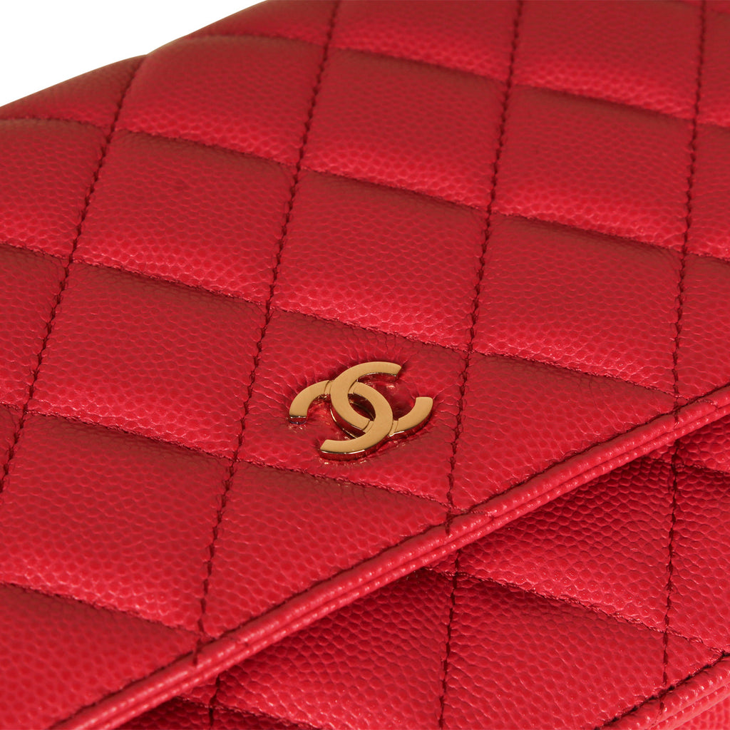 Classic Wallet on Chain - Pink Caviar