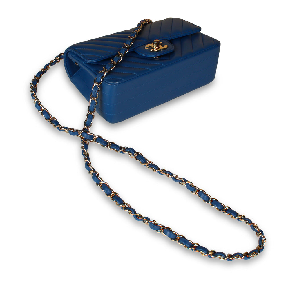 Classic Flap Bag - Mini Rectangular - Blue