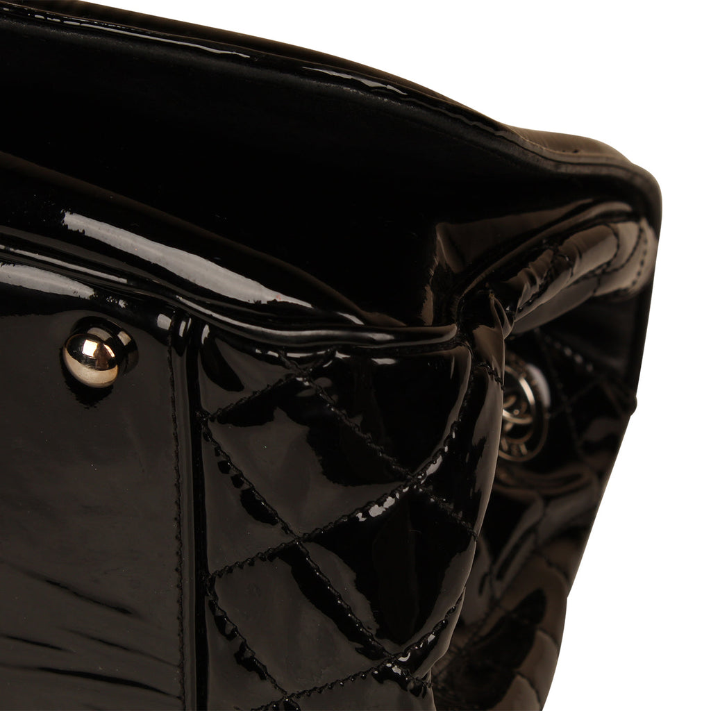 Vintage Black Vinyl Shoulder Bag