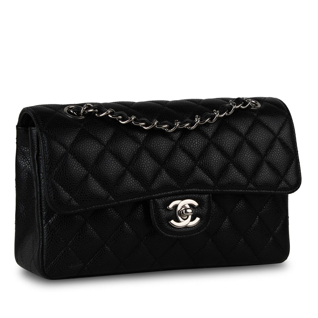 Small Classic Flap - Black Caviar