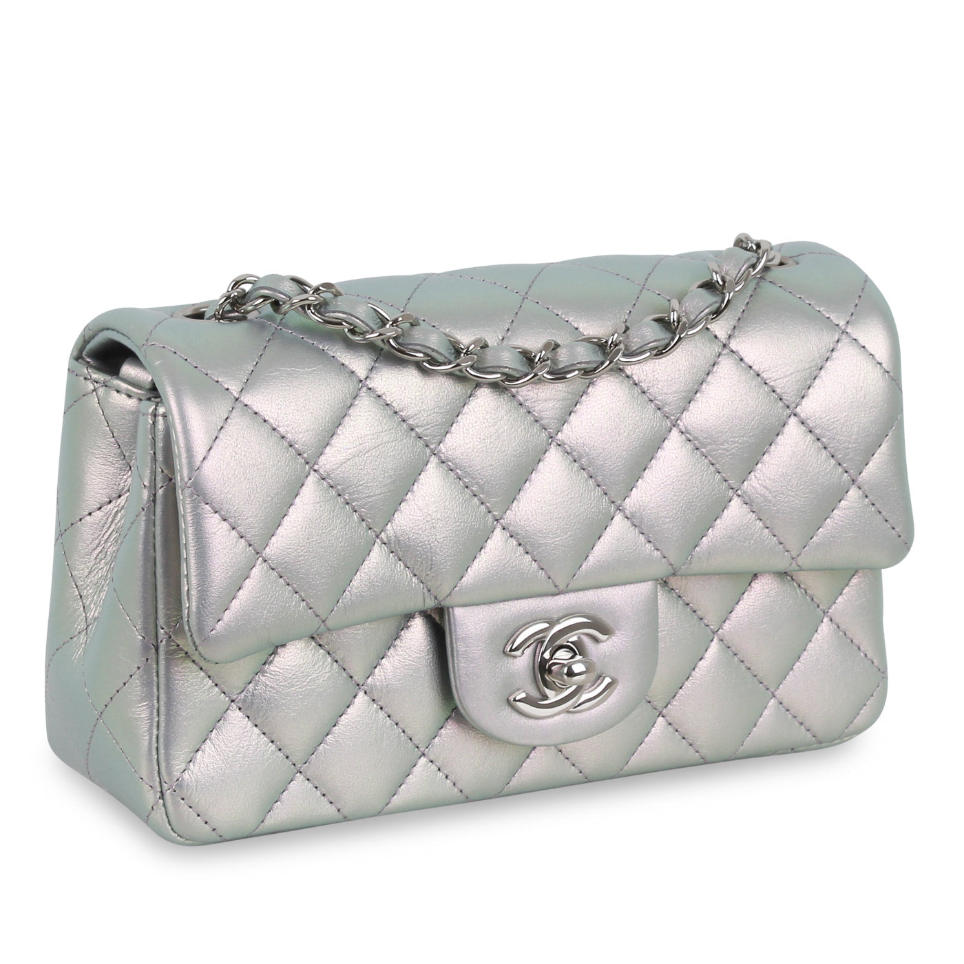 Mini Rectangular Classic Flap Bag - Iridescent SiLouis Vuittoner
