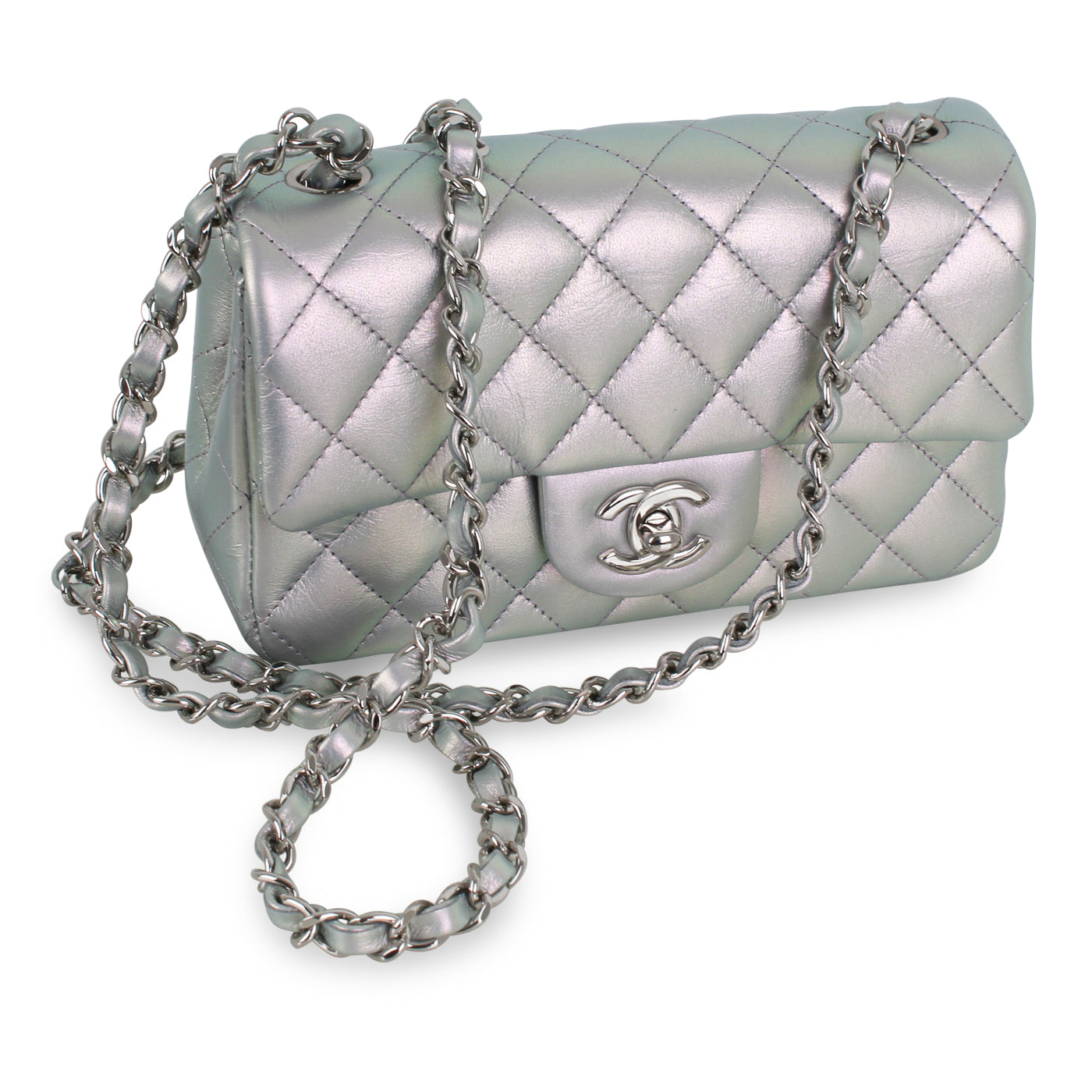 Mini Rectangular Classic Flap Bag - Iridescent SiLouis Vuittoner