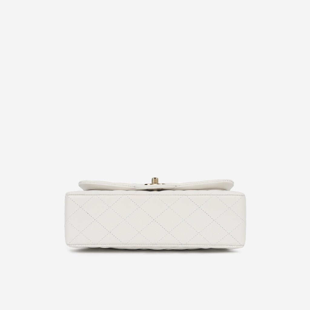 Small Classic Flap Bag - White