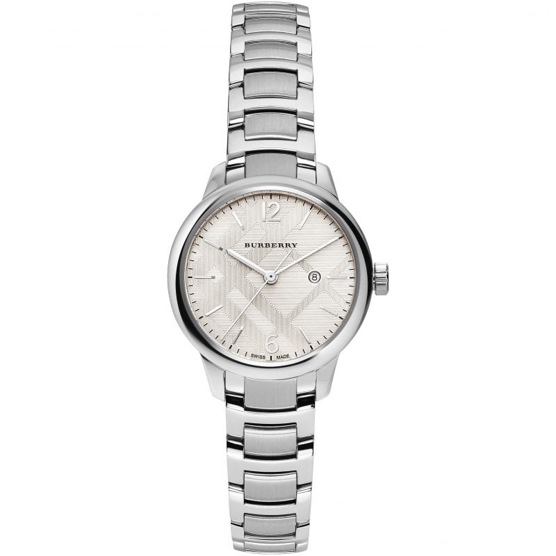 Ladies / Womens SiLouis Vuittoner The Classic Stainless Steel Burberry Designer Watch BU10108