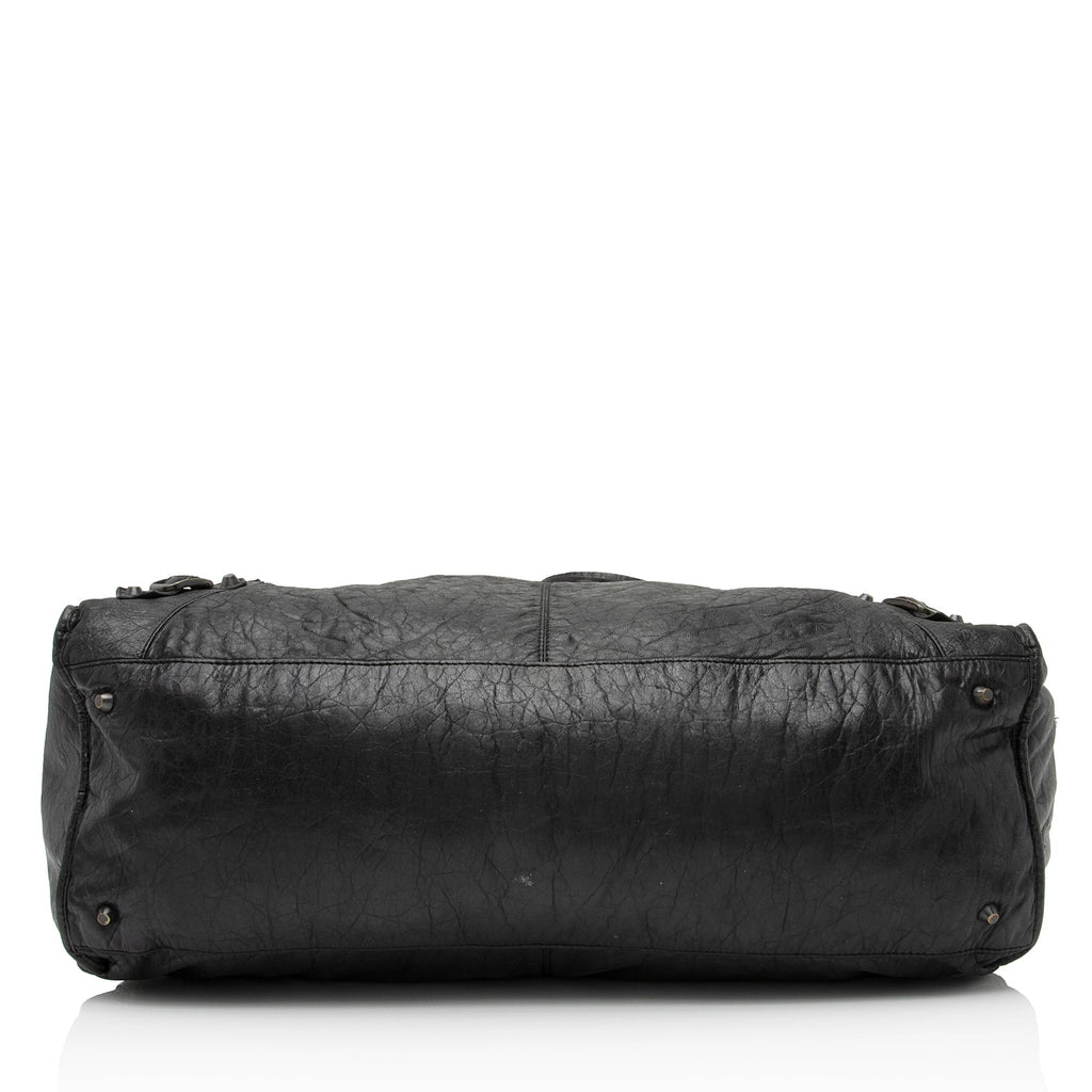 Balenciaga Agneau Motocross Classic Weekender Tote (SHF-23348)