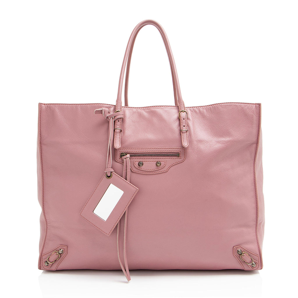 Balenciaga Agneau Motocross Classic Weekender Tote