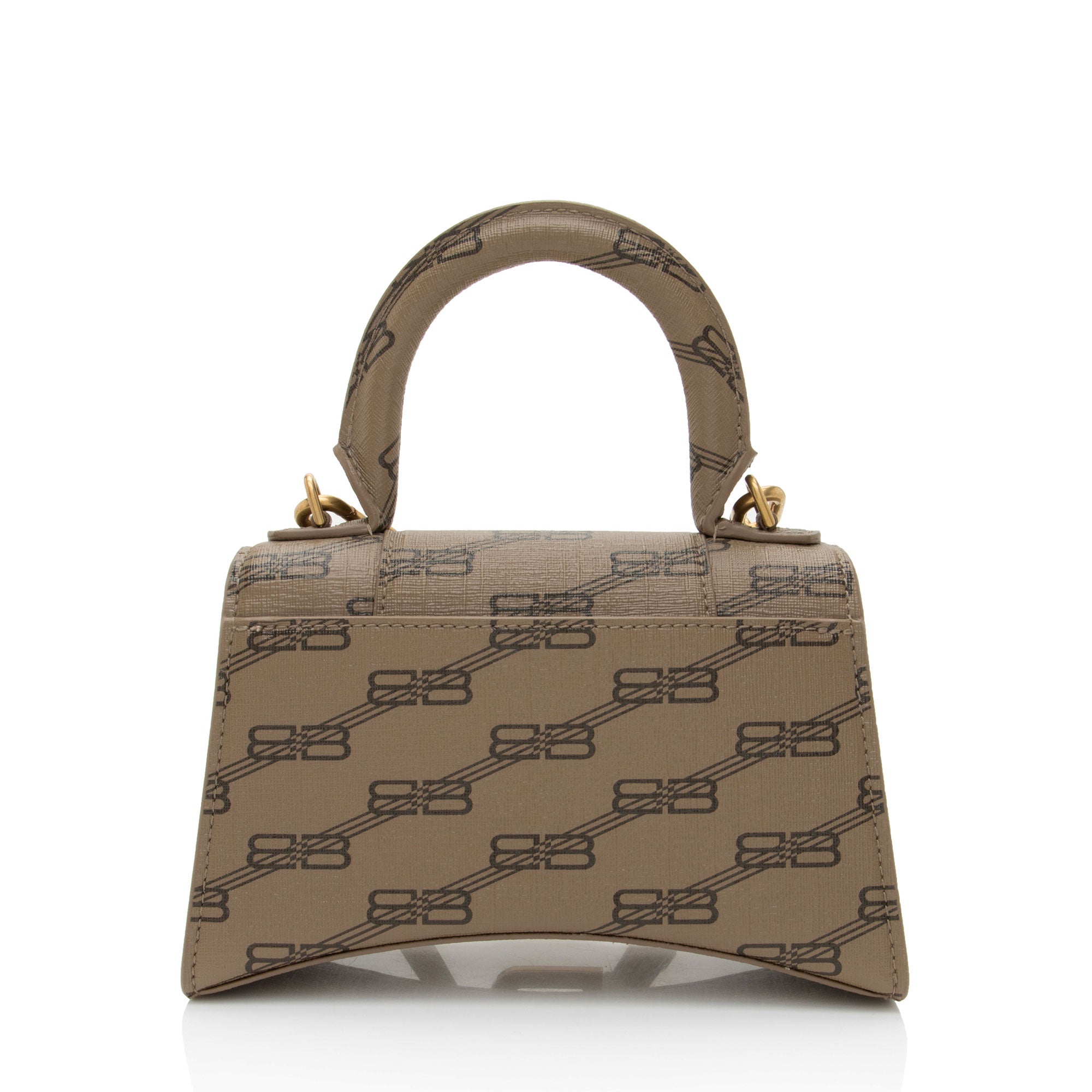 Balenciaga BB Monogram Canvas Hourglass XS Satchel