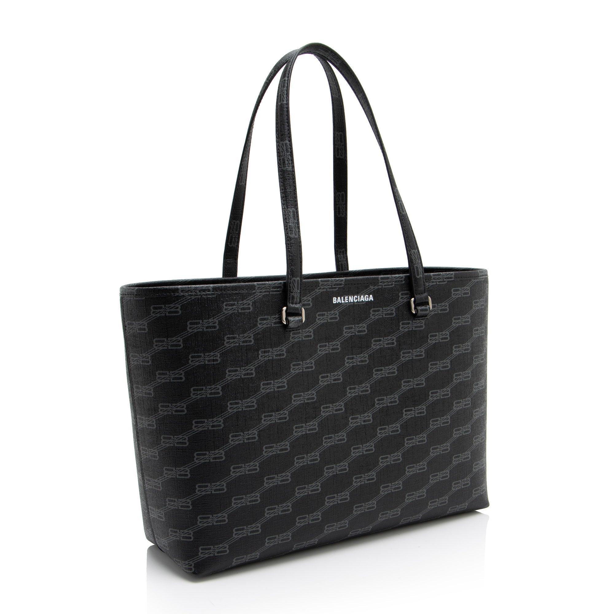 Balenciaga BB Monogram Canvas Signature E/W Medium Shopper Tote