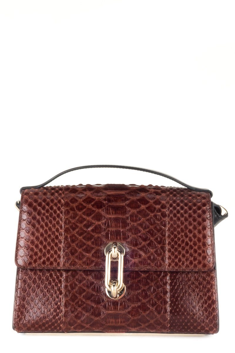 Balenciaga Burgundy Python Shoulder Bag