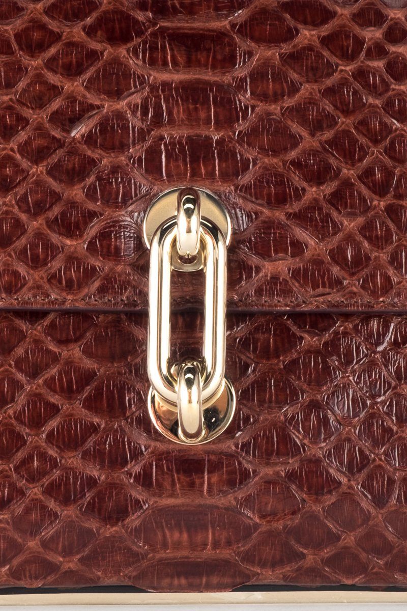 Balenciaga Burgundy Python Shoulder Bag