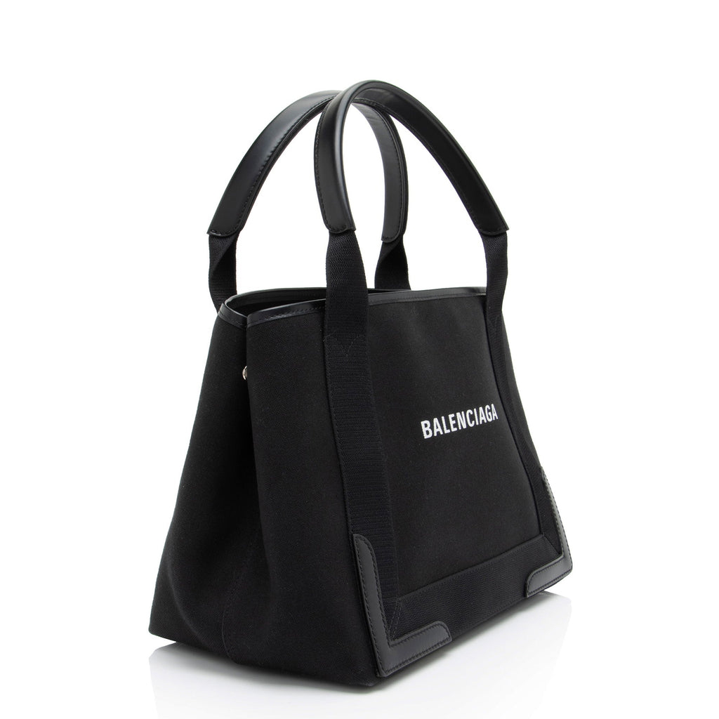 Balenciaga Canvas Logo Cabas Small Tote