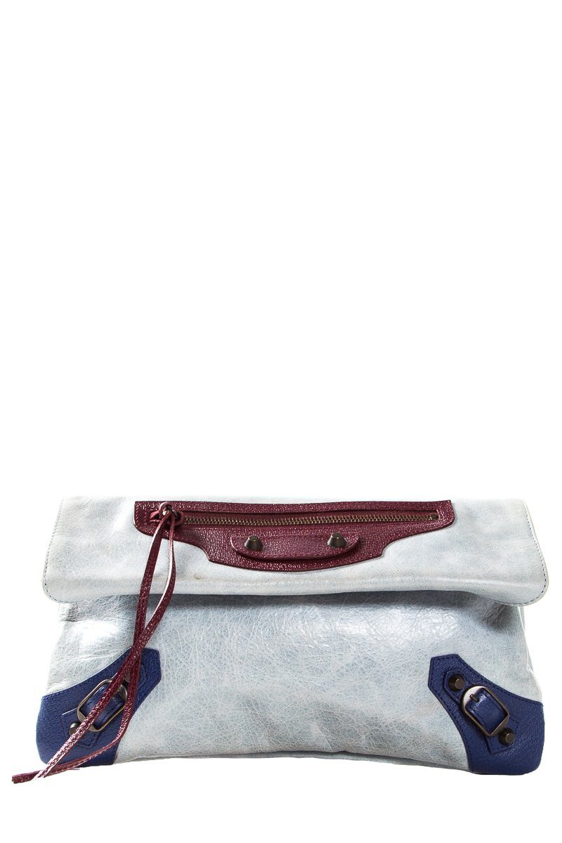 Balenciaga Multicolored Leather Motocross Envelope Clutch
