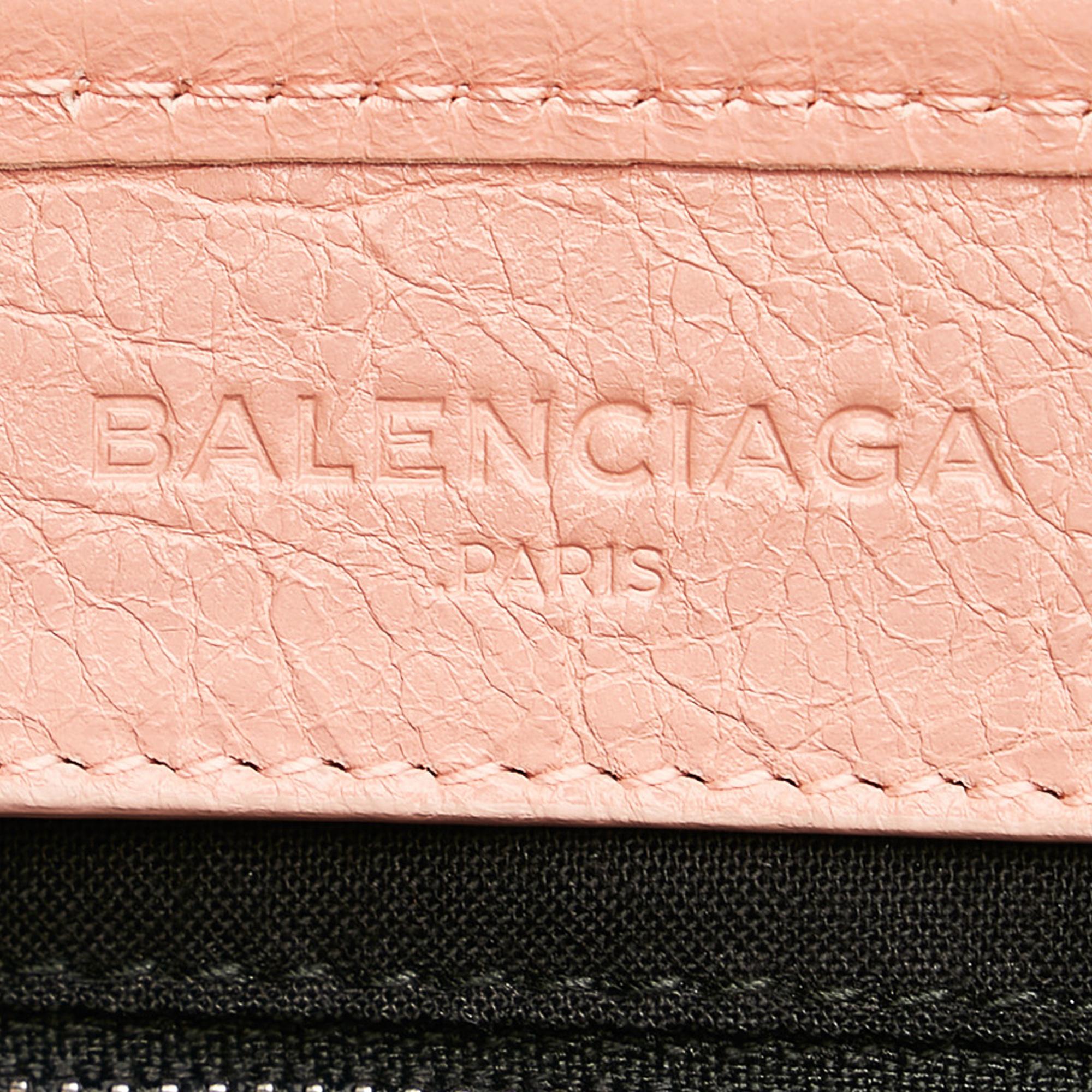Balenciaga Navy Cabas S Leather Tote Bag (SHG-27677)