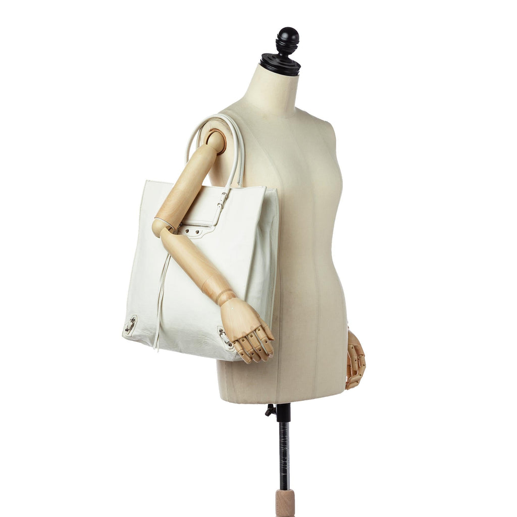 Balenciaga Papier A5 Leather Tote Bag (SHG-26681)