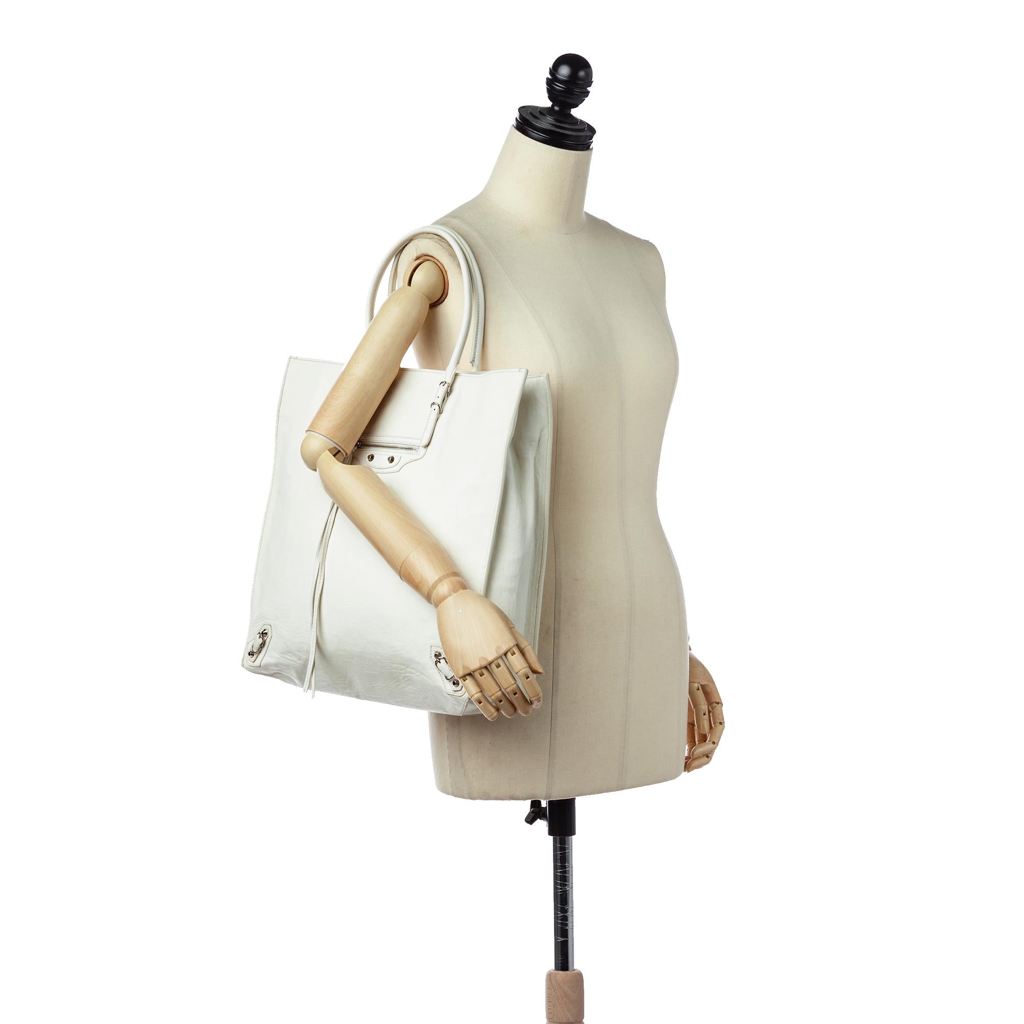 Balenciaga Papier A5 Leather Tote Bag (SHG-26681)