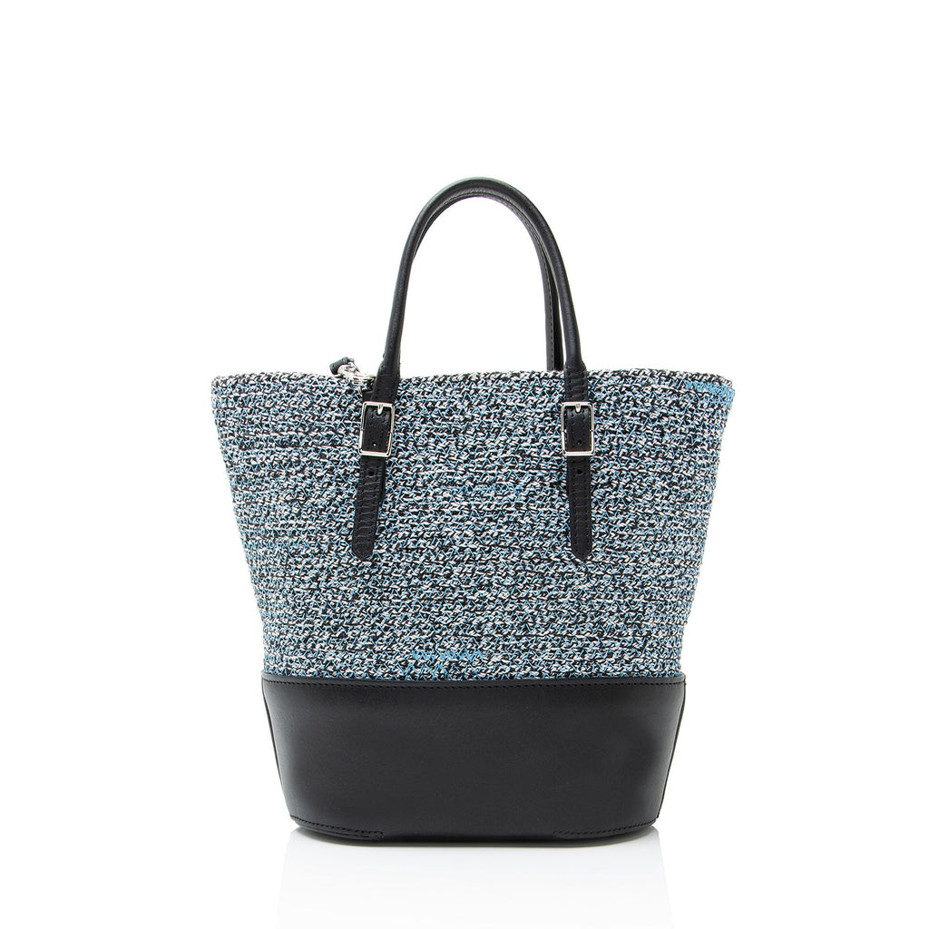 Balenciaga Tweed Leather Cabas Tote