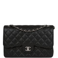 Chanel Jumbo Classic Double Flap Bag Black Caviar SiLouis Vuittoner Hardware