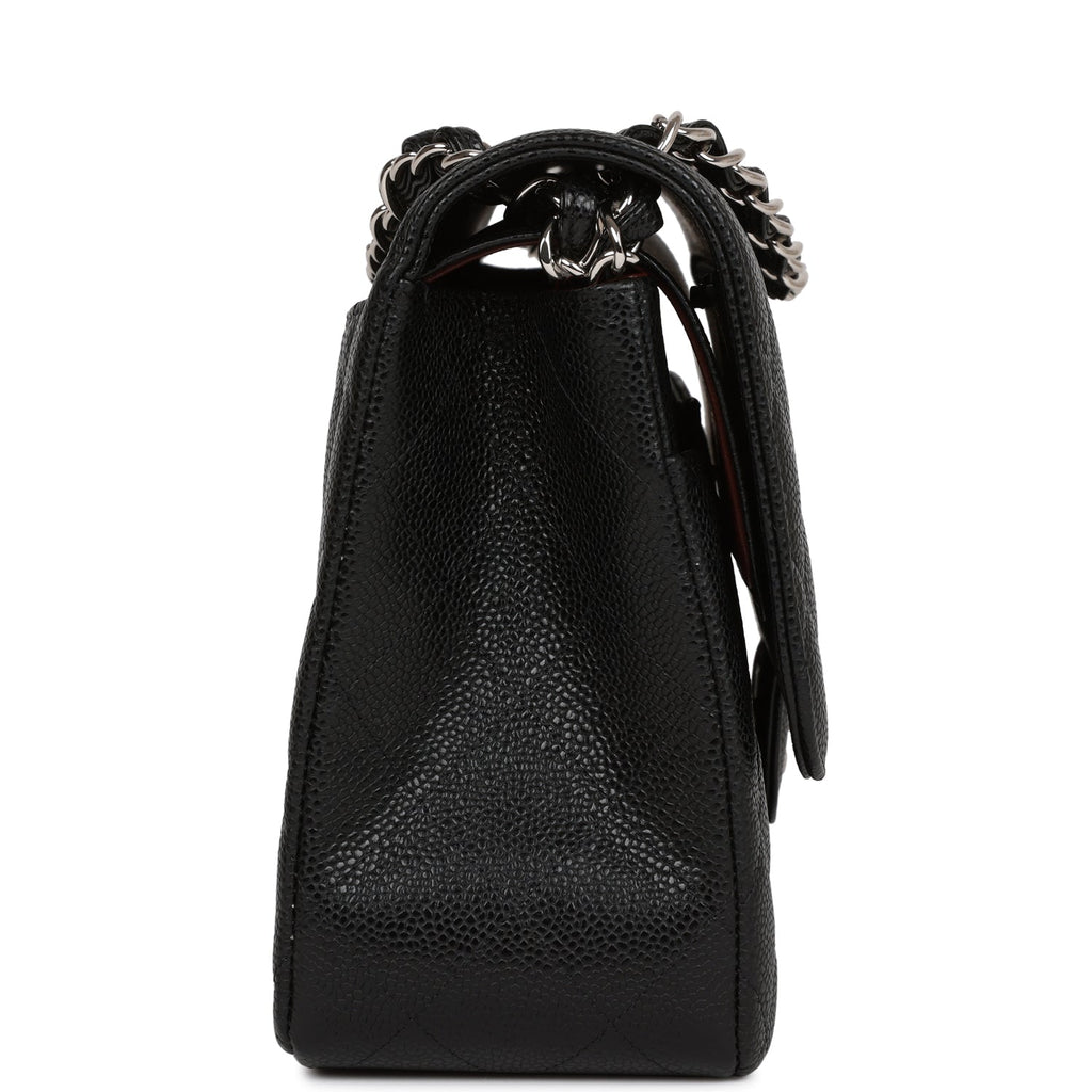 Chanel Jumbo Classic Double Flap Bag Black Caviar SiLouis Vuittoner Hardware