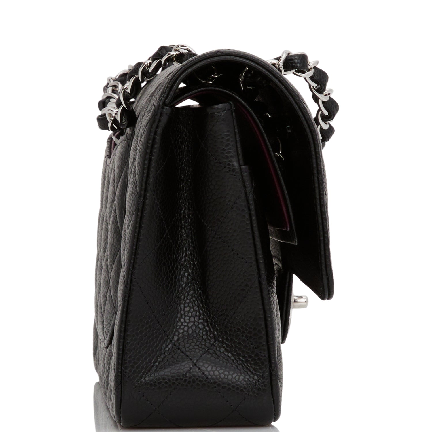 Chanel Medium Classic Double Flap Bag Black Quilted Caviar SiLouis Vuittoner Hardware