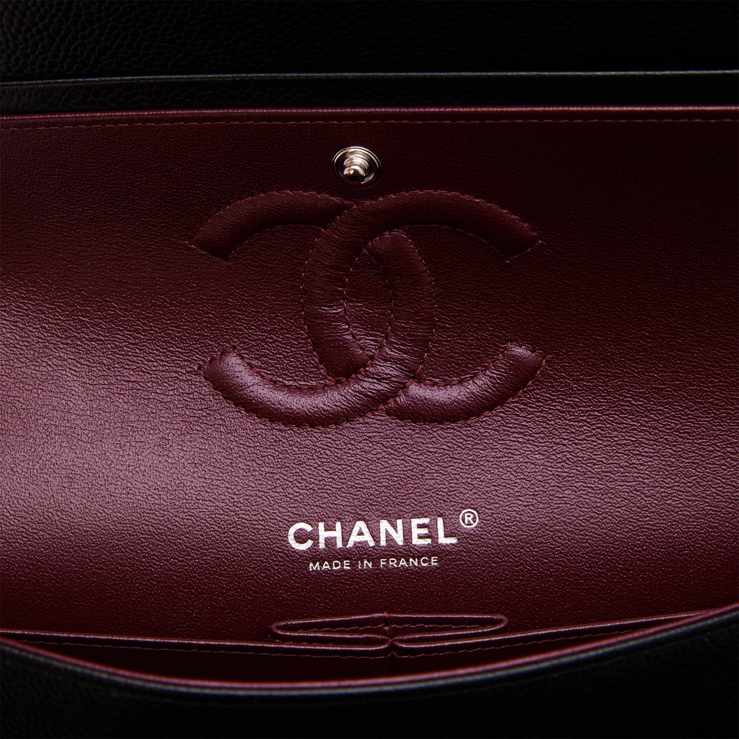 Chanel Medium Classic Double Flap Bag Black Quilted Caviar SiLouis Vuittoner Hardware