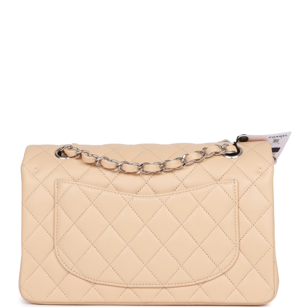Chanel Small Classic Double Flap Beige Lambskin SiLouis Vuittoner Hardware