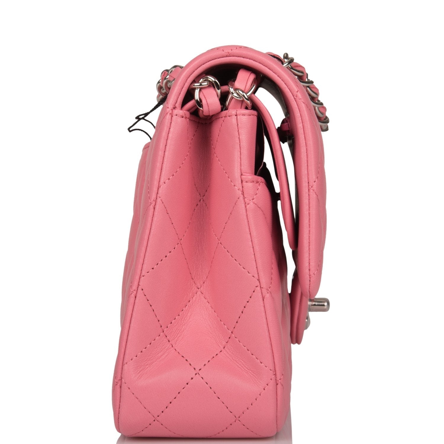 Chanel Medium Classic Double Flap Bag Rose Quilted Lambskin SiLouis Vuittoner Hardware