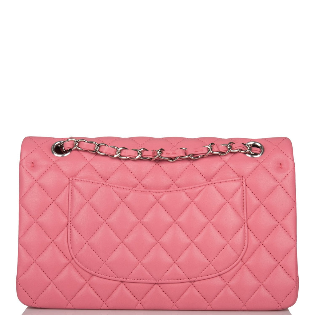 Chanel Medium Classic Double Flap Bag Rose Quilted Lambskin SiLouis Vuittoner Hardware
