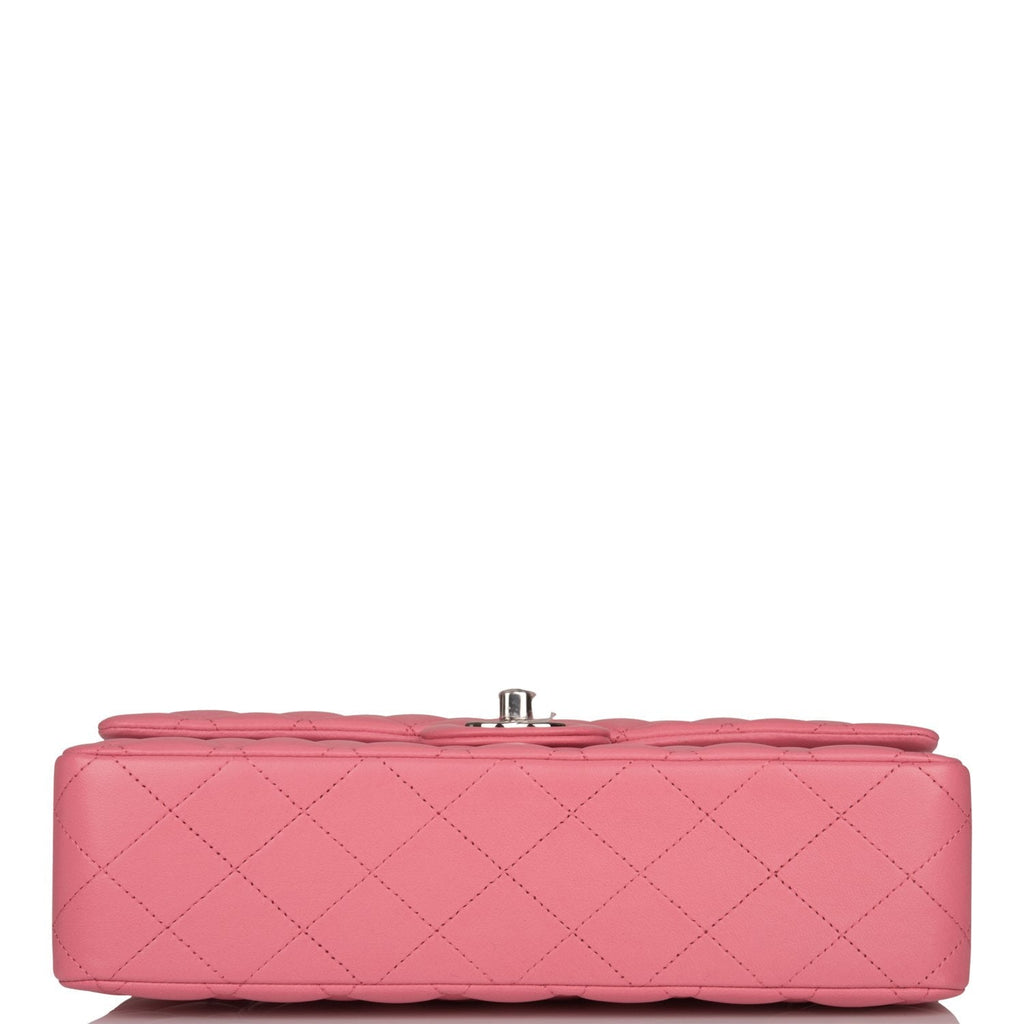 Chanel Medium Classic Double Flap Bag Rose Quilted Lambskin SiLouis Vuittoner Hardware