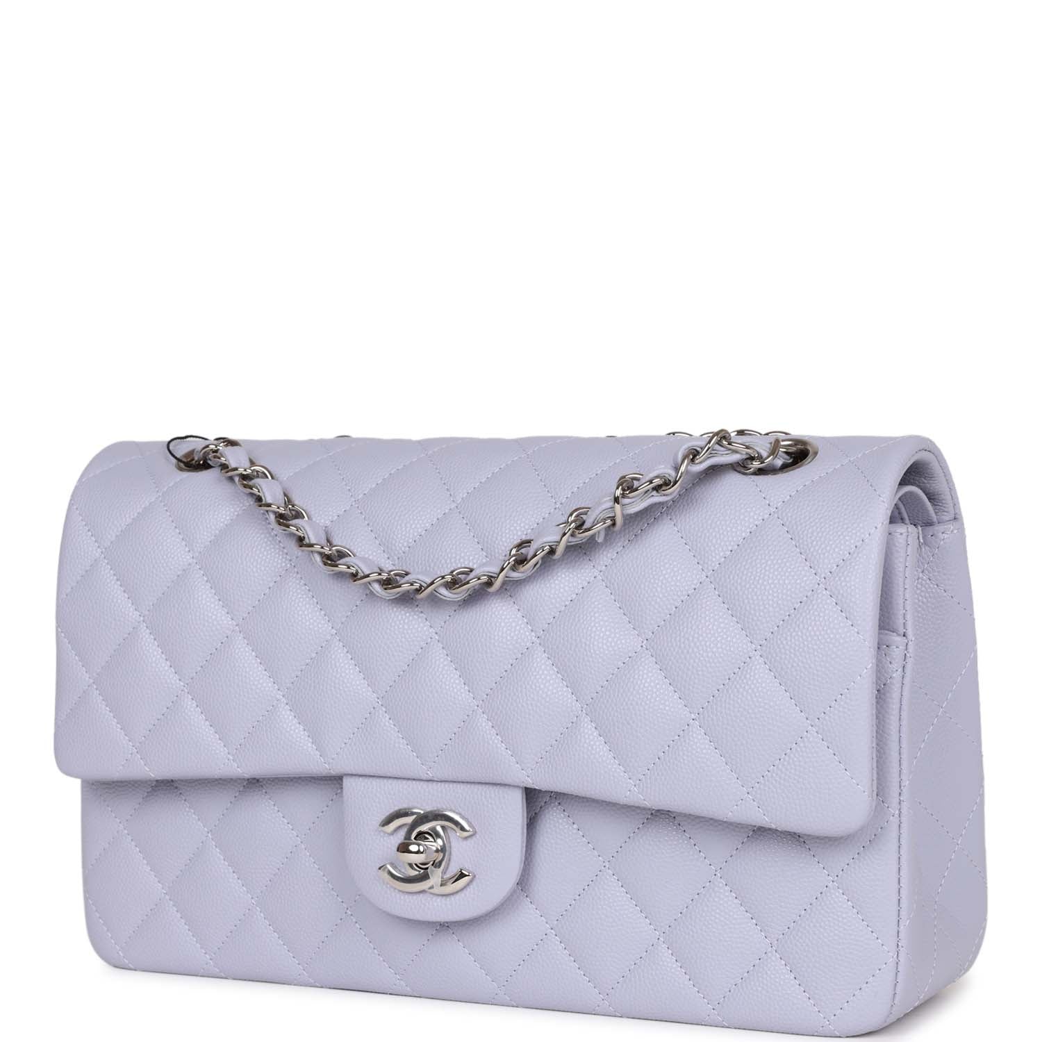 Chanel Medium Classic Double Flap Light Purple Caviar SiLouis Vuittoner Hardware