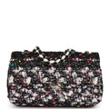 Pre-owned Chanel Medium Classic Double Flap Multicolor Tweed SiLouis Vuittoner Hardware