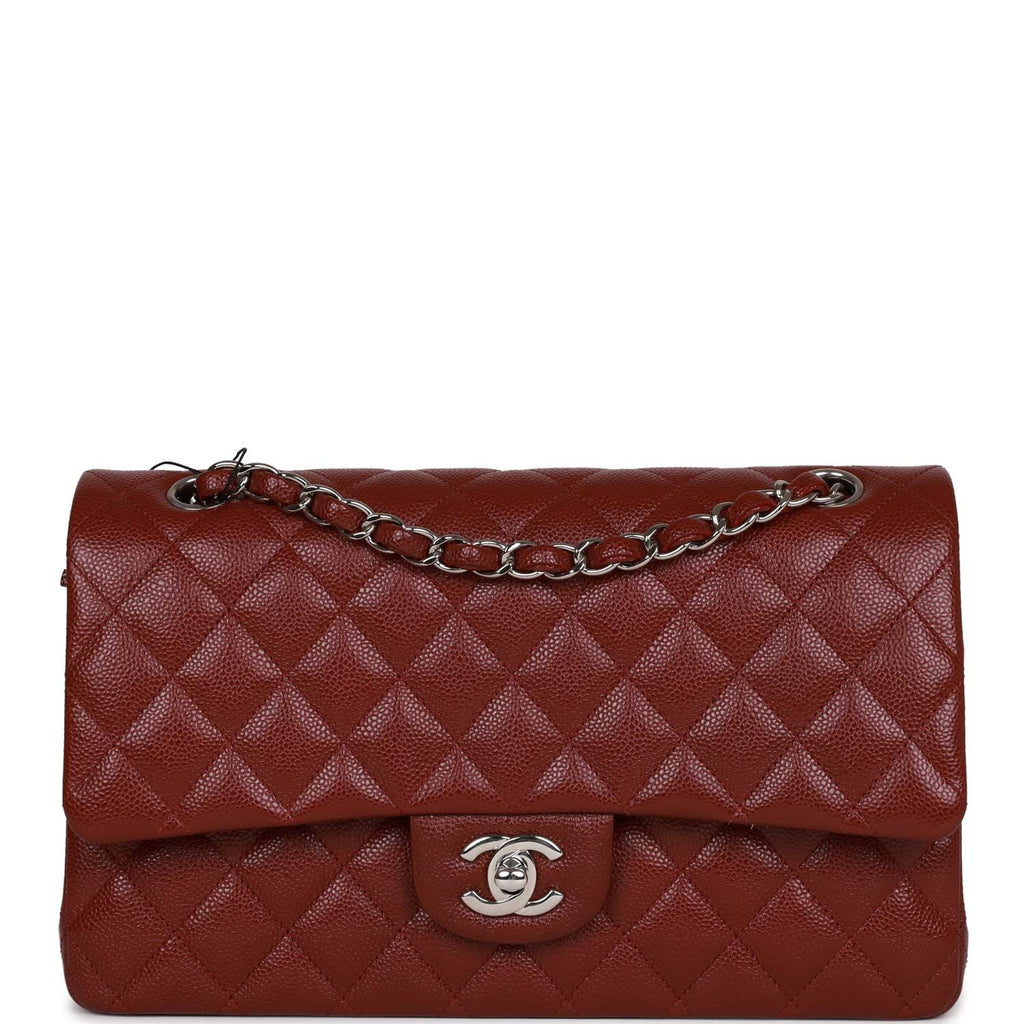 Chanel Medium Classic Double Flap Bag Burgundy Caviar SiLouis Vuittoner Hardware