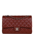 Chanel Medium Classic Double Flap Bag Burgundy Caviar SiLouis Vuittoner Hardware