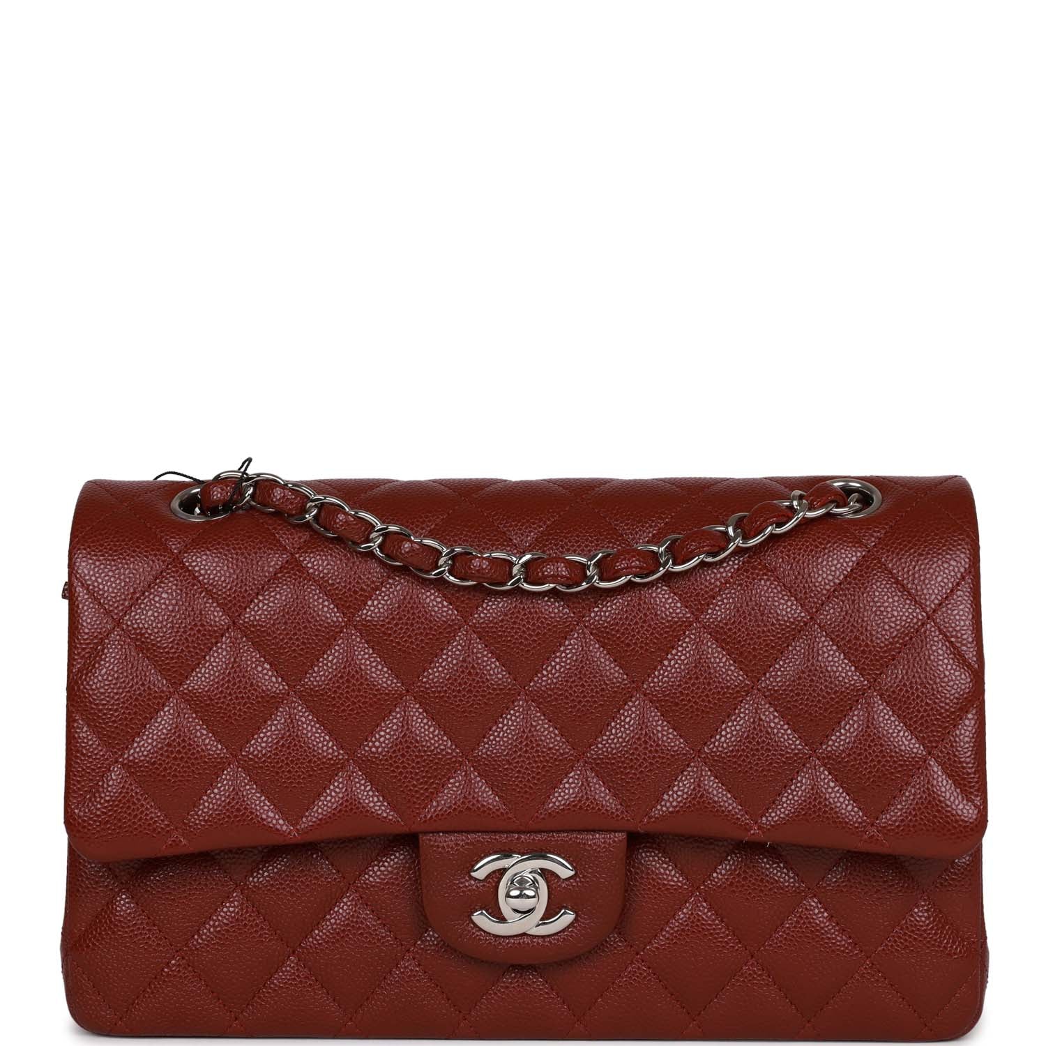 Chanel Medium Classic Double Flap Bag Burgundy Caviar SiLouis Vuittoner Hardware