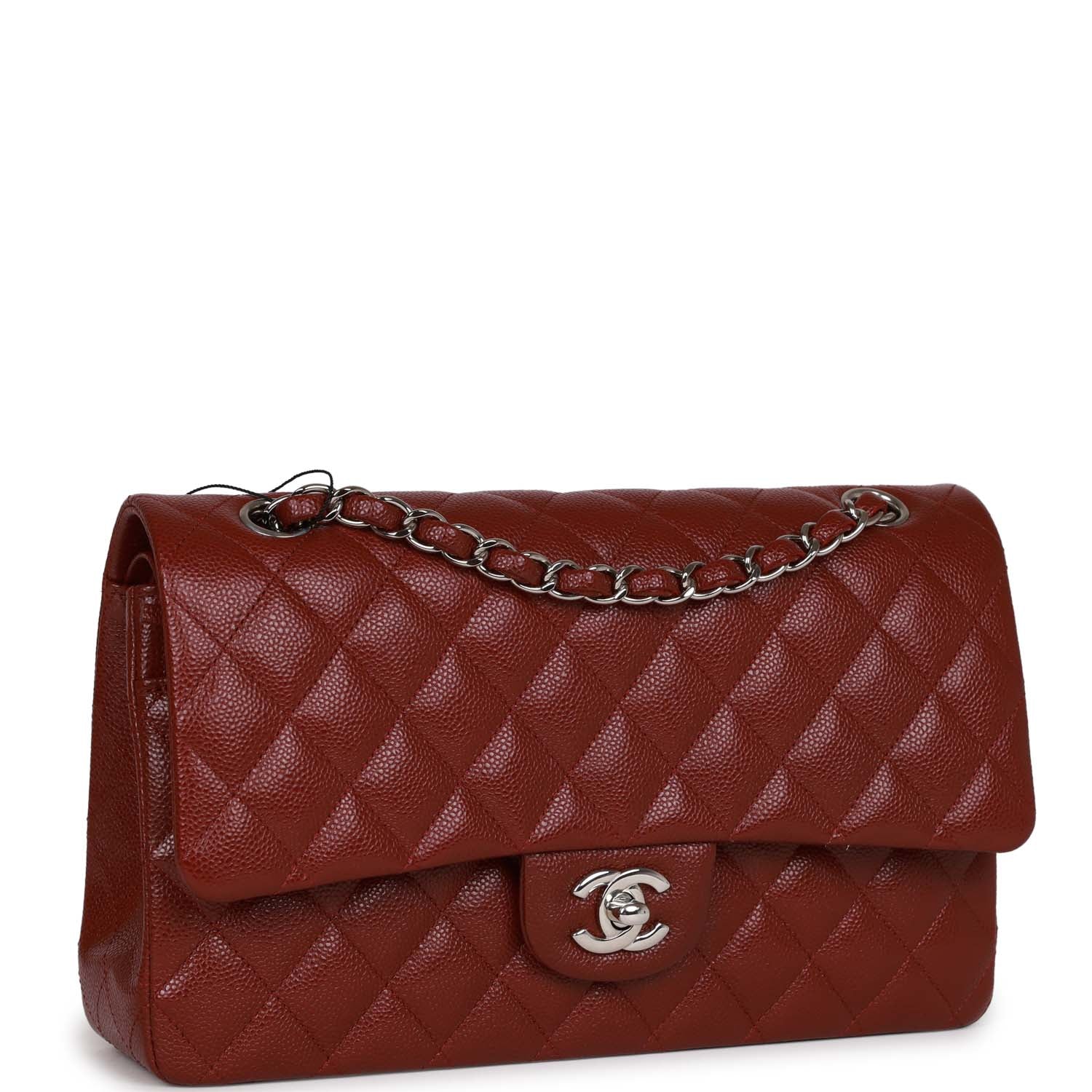 Chanel Medium Classic Double Flap Bag Burgundy Caviar SiLouis Vuittoner Hardware