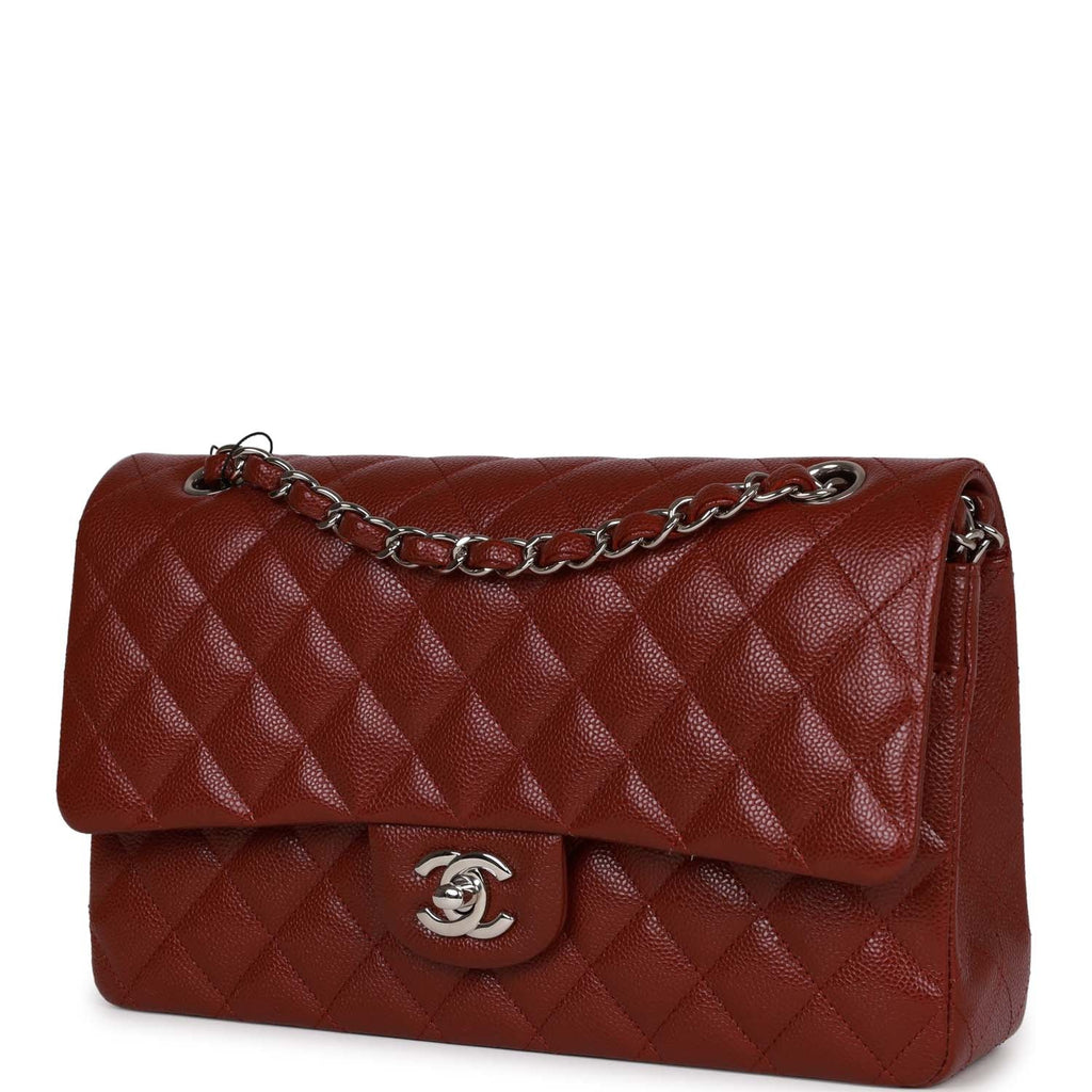 Chanel Medium Classic Double Flap Bag Burgundy Caviar SiLouis Vuittoner Hardware