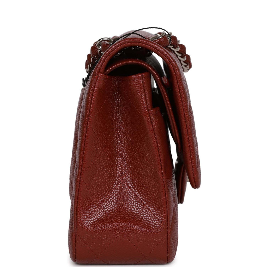Chanel Medium Classic Double Flap Bag Burgundy Caviar SiLouis Vuittoner Hardware