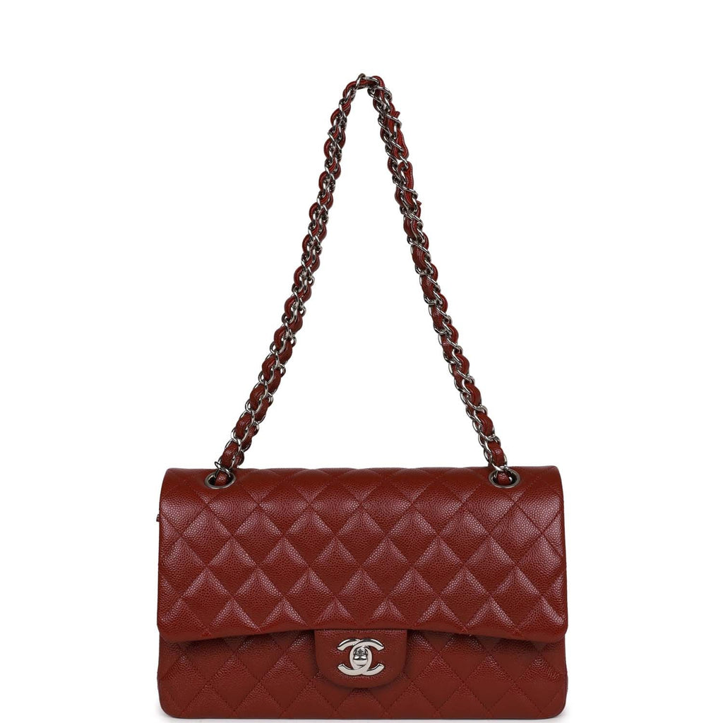 Chanel Medium Classic Double Flap Bag Burgundy Caviar SiLouis Vuittoner Hardware