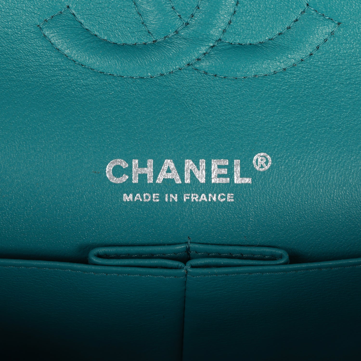 Pre-owned Chanel Medium Classic Double Flap Bag Blue Lambskin SiLouis Vuittoner Hardware
